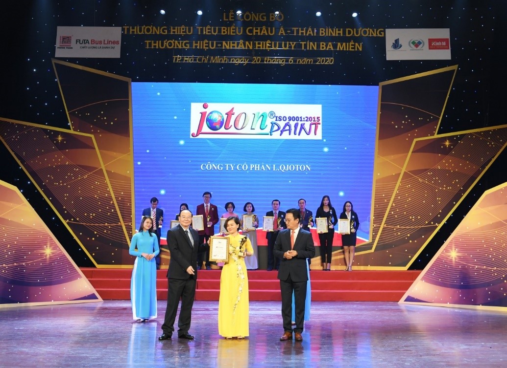 JOTONPAINT nhận giải thưởng “Top 10 thương hiệu tiêu biểu Châu Á - Thái Bình Dương 2020”